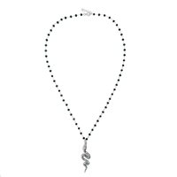 Necklace Madame Black Woman in Silver Cristallo MB CL SERP 01 - MB CL SERP 01